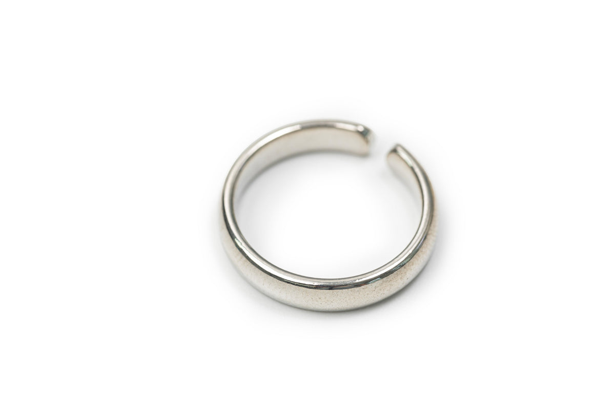 Silver Glazed Stainless Steel Ring