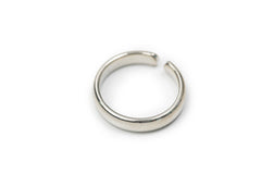 Silver Glazed Stainless Steel Ring