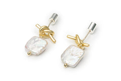 Stone Shape Drop Earrings