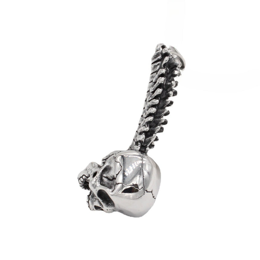 Halloween Long Necked Skull Titanium Steel Pendant for Men