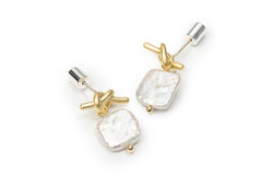 Stone Shape Drop Earrings