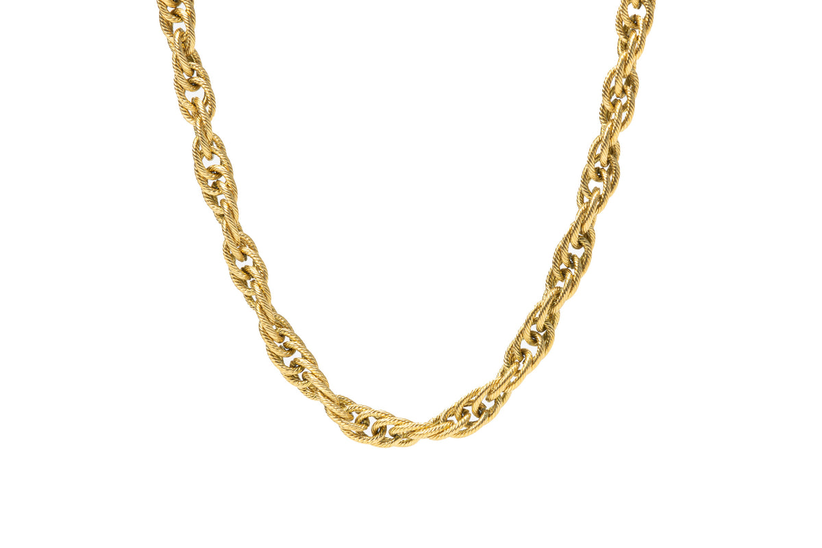 Golden Twisted Chain Necklace