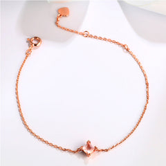 Princess Cut Pink Crystal Silver Bracelet