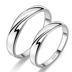 Stripe Silver Couple Ring