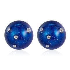 Galaxy Dots Enamel Silver Stud Earrings