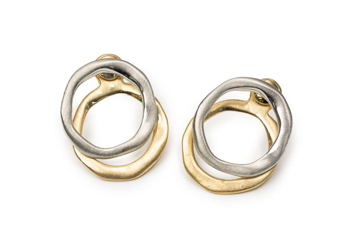 Silver and Golden Drop Earrings for Women