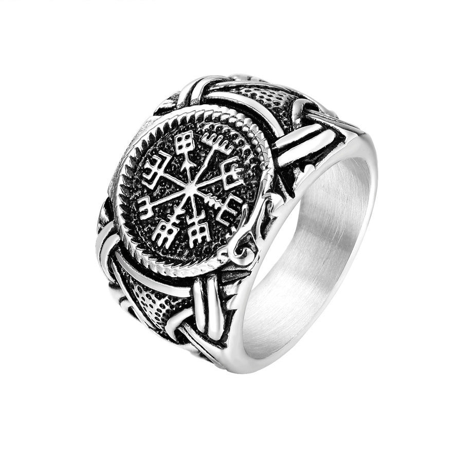 Nordic Viking Titanium Steel Men's Ring