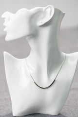 Silver Square Bead Necklace