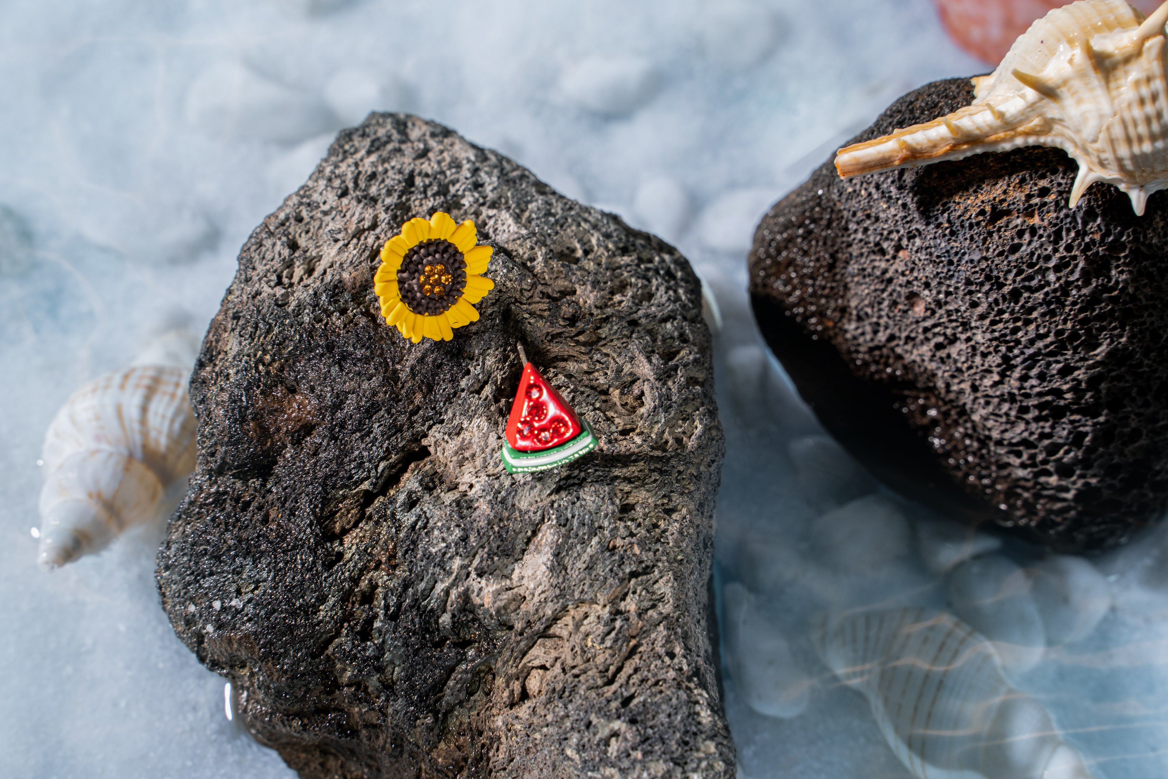 Water Melon X Sunflower Studs Earring