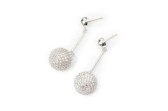 Galaxy Charm Silver Drop Earrings