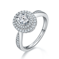 Moissanite Soleste Oval Halo Engagemet Ring