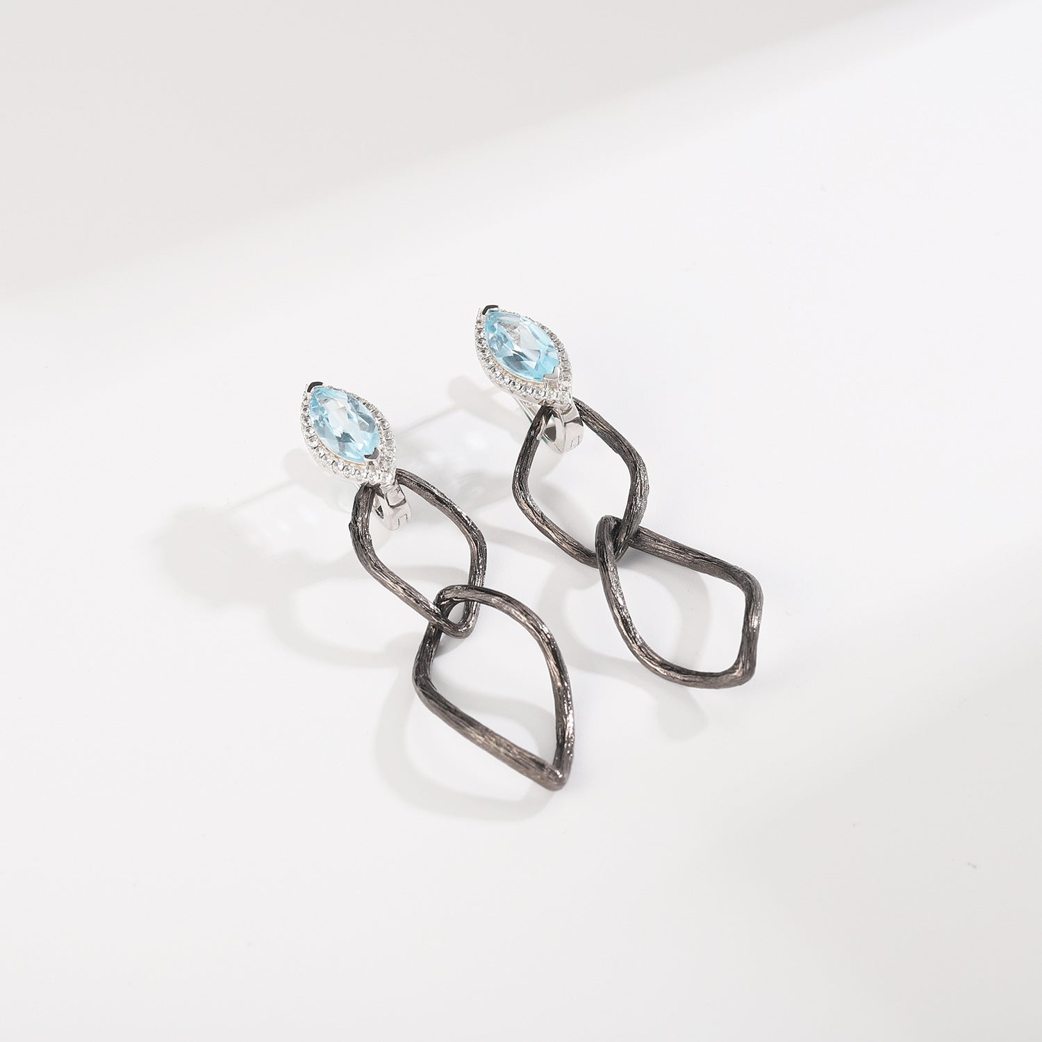 Buckle Silver Drop Earrings for Women