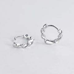 Spiral Shape Silver Hoop Earrings for Women