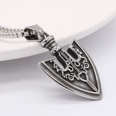 Viking Celtic Arrowhead Titanium Steel Necklace for Men