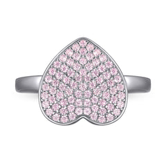 Barbie Heart Zircon Silver Ring for Women