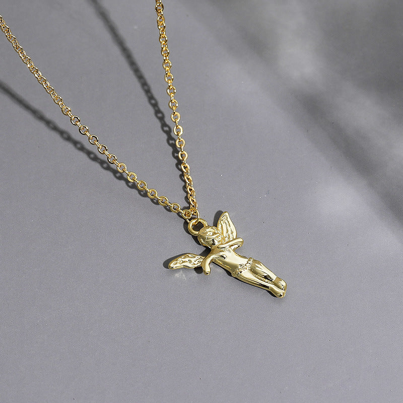 Little Angel Pendant Silver Necklace for Women