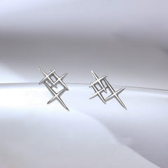 starlight design silver studs earrings for women
