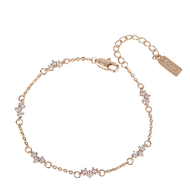 Small Zircon Silver Bracelet for Women
