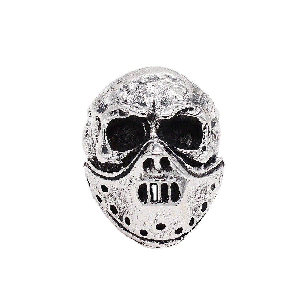 Halloween Gas Mask Skull Titanium Steel Ring for Men