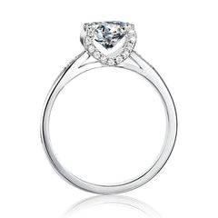 Stylish Oxhead Prong1.0 Carat Moissanite Engagement Ring