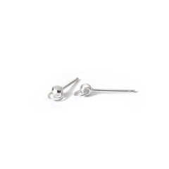 Small Bean Design Sterling Silver Stud Earrings