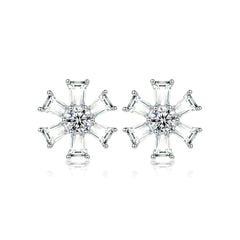 Zircon Rudder Silver Studs Earrings for Women