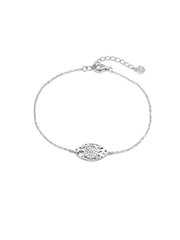 Zircon Devil's Eye Silver Bracelet