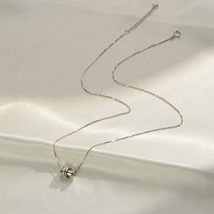 (Two Colours)  Circles Wheel Pendants 925 Silver Collarbone Necklace for Women