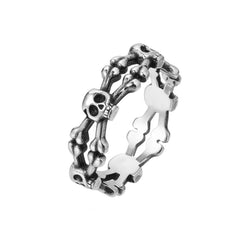 Halloween Death Skull Titanium Steel Ring for Men