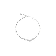 Ginkgo Leaf Silver Bracelet for Women