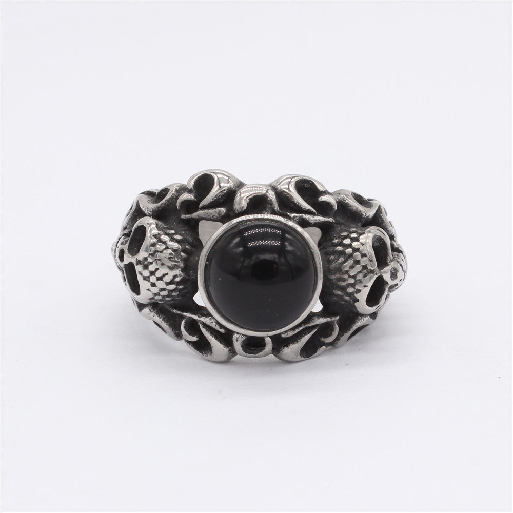 Halloween Skull Eey Titanium Steel Ring for Men