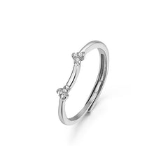 Smile Design with Zircon Silver Ring