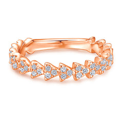 Triangular with Zircon Silver Ring