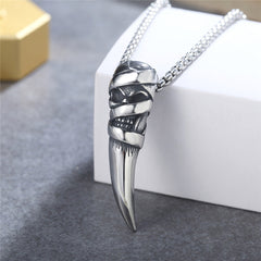 Halloween Bandage Skull Sharp Angle Titanium Steel Pendant for Men