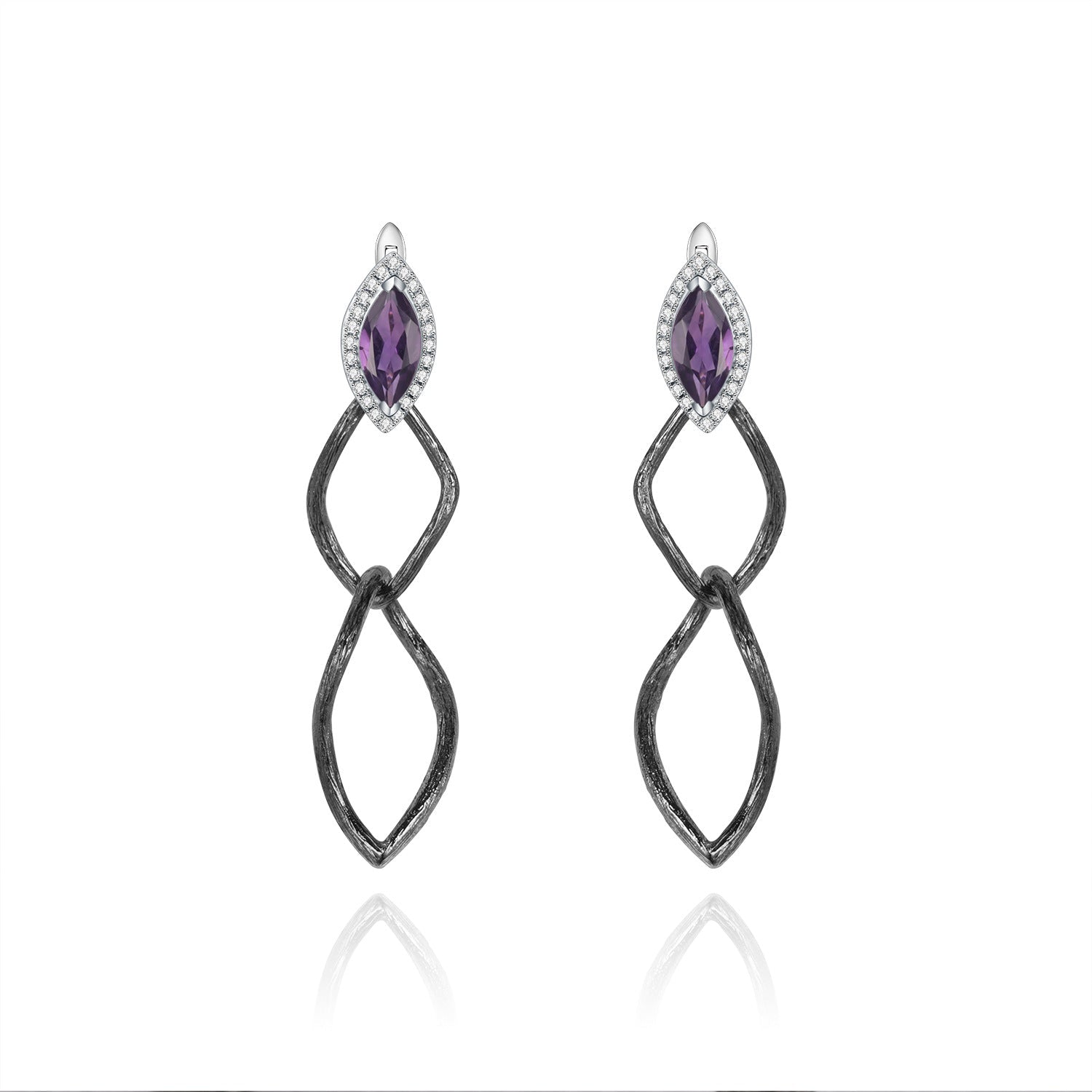 Buckle Silver Drop Earrings for Women