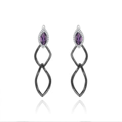 Buckle Silver Drop Earrings for Women