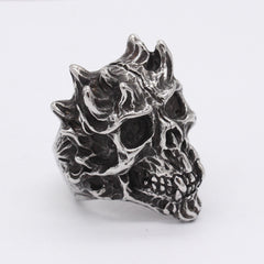 Halloween Devil Skull Titanium Steel Ring for Men