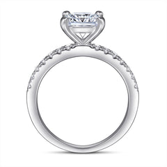 (1.0CT) Princess Cut zircon Solitaire silver ring for women