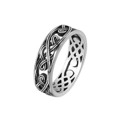 Wholesale of Foreign Trade Jewelry Personalized Retro Hollow Pattern Men's Titanium Steel Ring