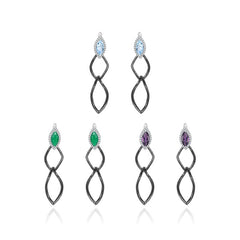 Buckle Silver Drop Earrings for Women