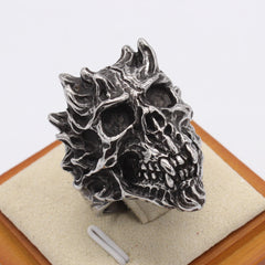 Halloween Devil Skull Titanium Steel Ring for Men