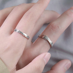 You Complete Me Silver Couple Ring