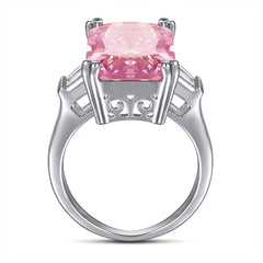 Radiant Cut Zircon Silver Ring