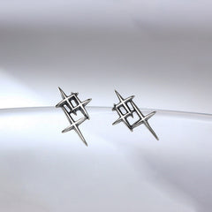 starlight design silver studs earrings for women