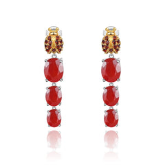 Beading Silver Drop Earrings for Women