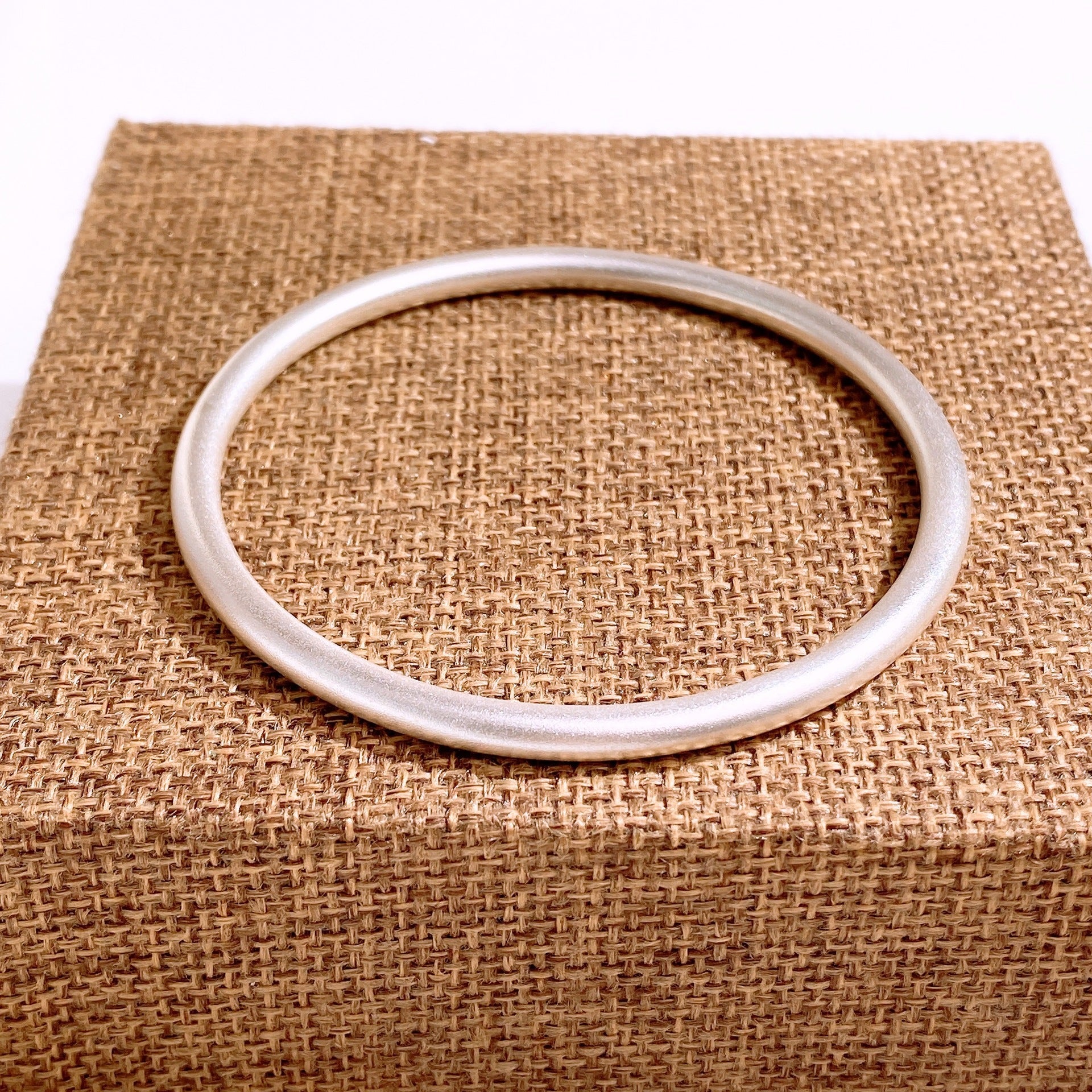 Solid Frosting Silver Bracelet for Women