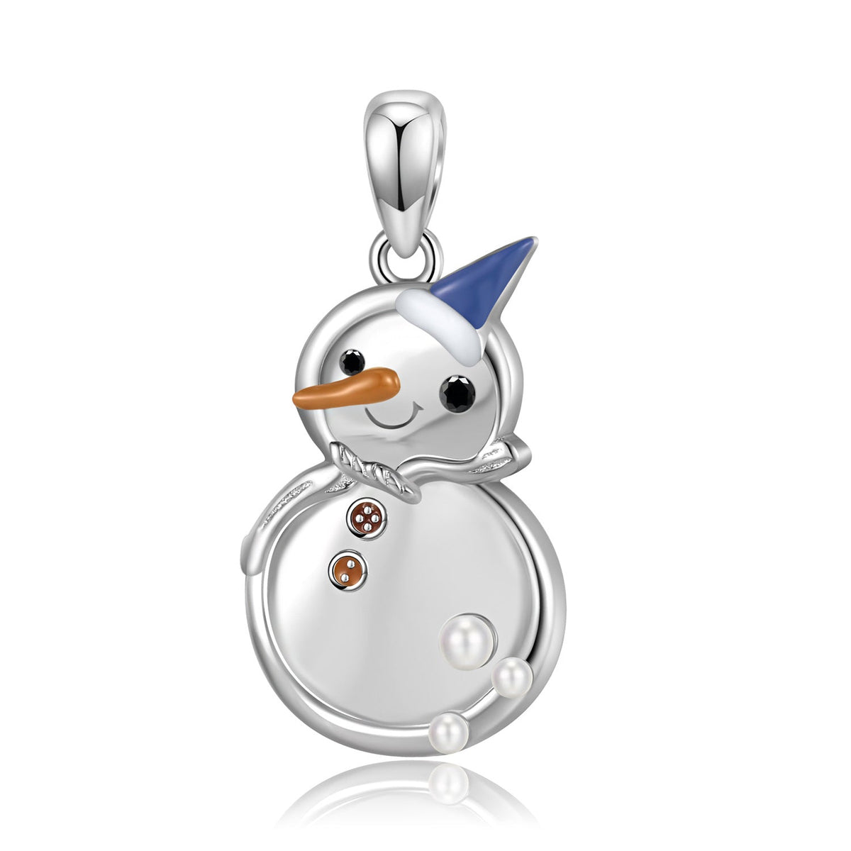 Snowman pendant Silver Necklace