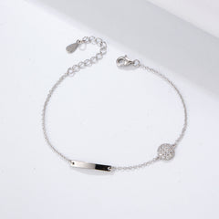 Smooth Strip Silver Bracelet for Women