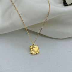 (Two Colours) Geometric Square Pendants Collarbone Necklace for Women