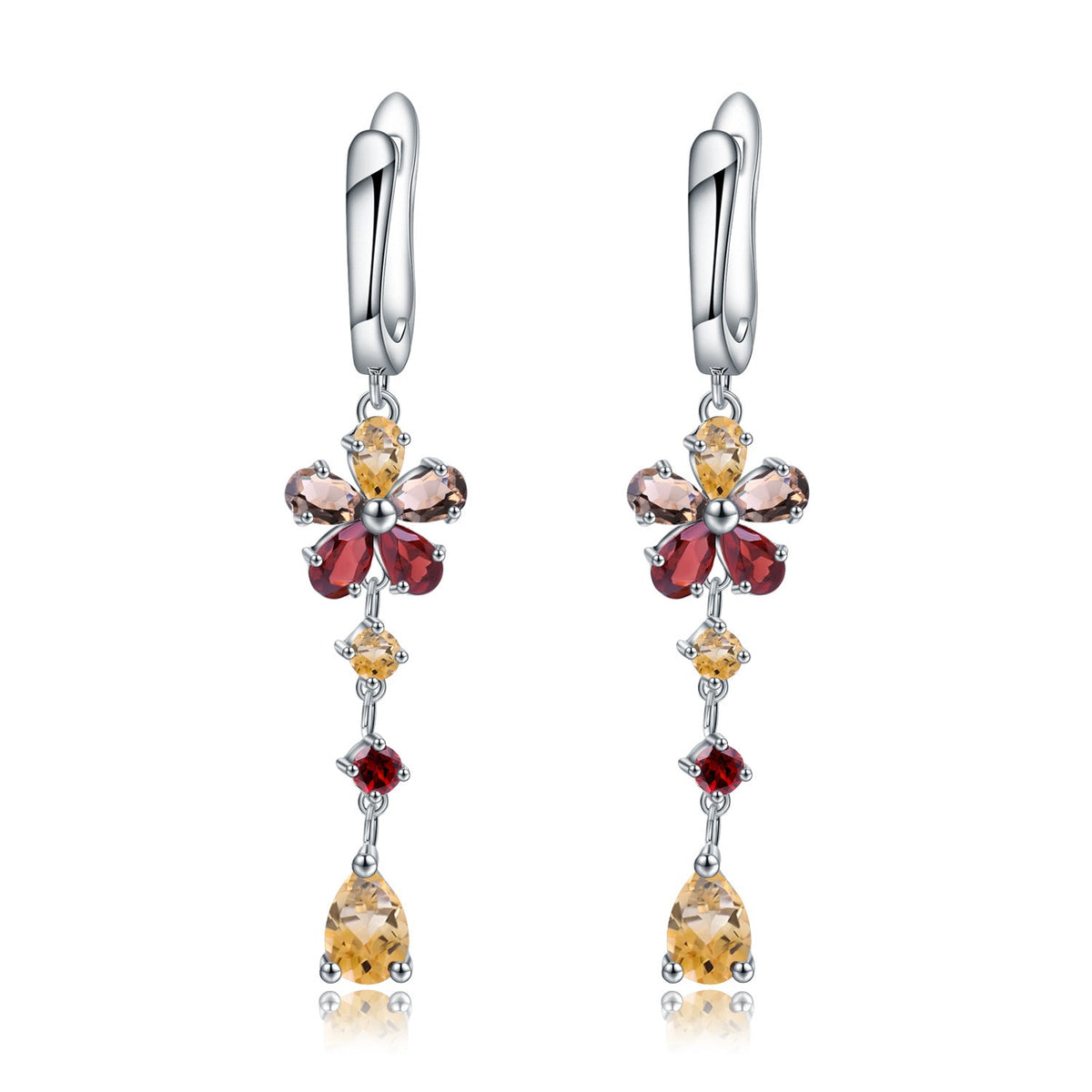 Retro Flower String Tassel Drop Earrings